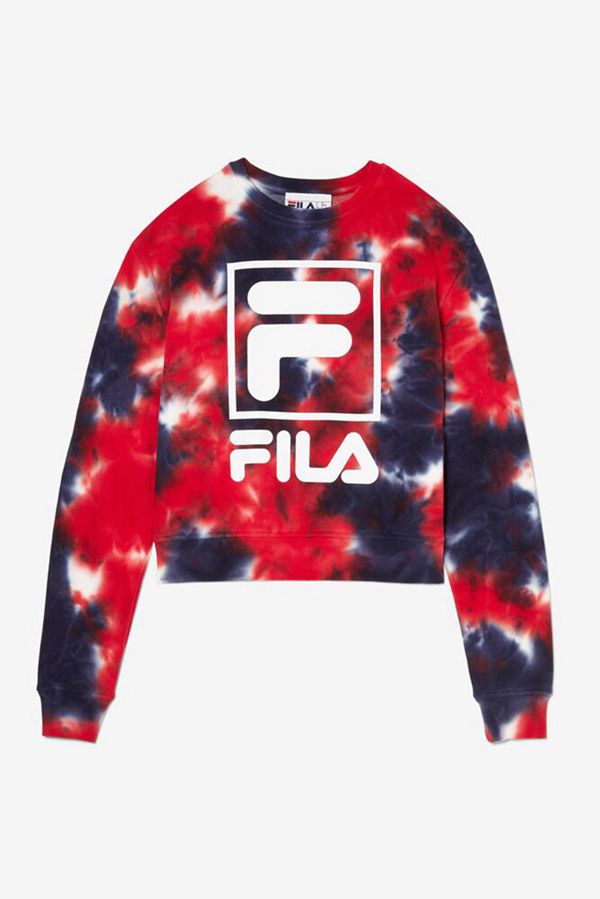 Fila Mikiny Damske Námornícka Modrá / Červené - Ashley Tie Dye Crewneck Vypredaj - Slovakia 98746-WV